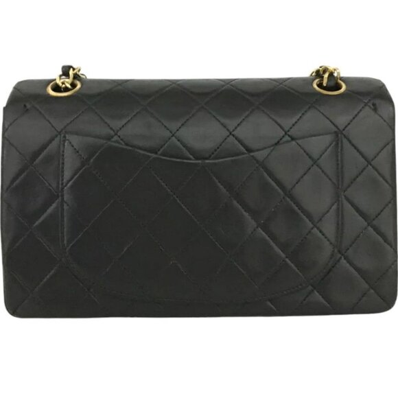 2842960BG (X6) Chanel Shoulder Bag Double Flap 23 Quilted Black Lambskin w/Chai - Picture 3 of 12